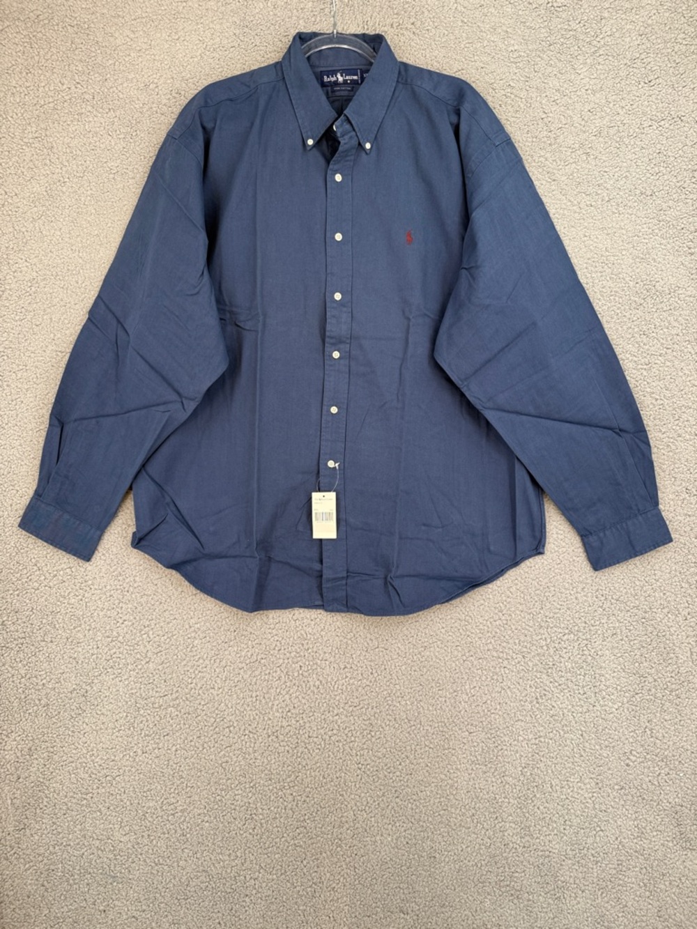 Polo Ralph Lauren Men’s XXL long sleeve Deep Navy Button Down Shirt Brand New
